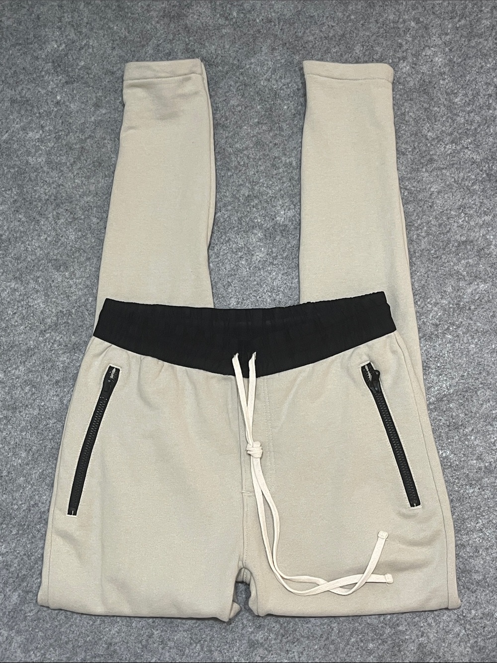 Fear of God Men’s Beige Joggers with Black Waistband